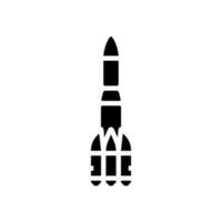 launch vehicle aeronautical engineer glyph icon vector illustration