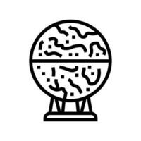 mars globe planet line icon vector illustration