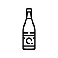 sake bottle japanese food line icon vector illustration