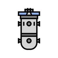 reactor buque nuclear energía color icono vector ilustración