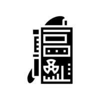 geiger counter nuclear energy glyph icon vector illustration
