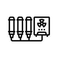 radiation monitoring nuclear energy line icon vector illustration