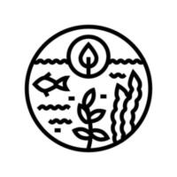 marine ecology line icon vector illustration