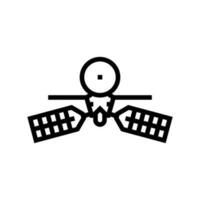 mars reconnaissance orbiter planet line icon vector illustration