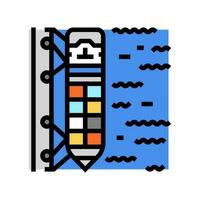 Embarcacion amarradero marina color icono vector ilustración