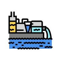 marine sewage treatment color icon vector illustration