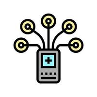 biomedical sensor color icon vector illustration
