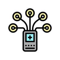 biomedical sensor color icon vector illustration