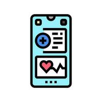 health monitoring app biomedical color icon vector illustration