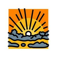 sky sunrise sun summer sunlight color icon vector illustration