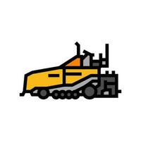 paving machine civil engineer color icon vector illustration