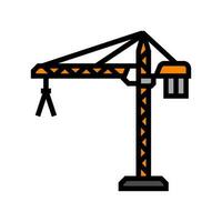 tower crane civil engineer color icon vector illustration