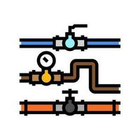 pipeline system petroleum engineer color icon vector illustration