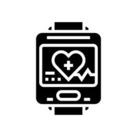 wearable medical device biomedical glyph icon vector illustration