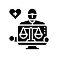 biomedical ethics glyph icon vector illustration