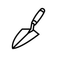 bricklayer trowel civil engineer line icon vector illustration