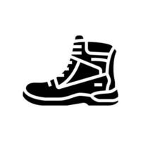 trabajo botas civil ingeniero glifo icono vector ilustración