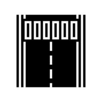 la carretera calificación civil ingeniero glifo icono vector ilustración