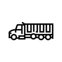 gravel truck civil engineer line icon vector illustration