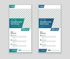 Medical Roll-Up Or Dl Flyer Design Template For Your Business vector