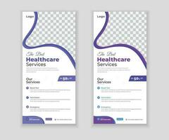 Medical Roll-Up Or Dl Flyer Design Template For Your Business vector