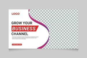 Business Online Business Video Thumbnail and web banner template Design vector