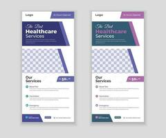 Medical Roll-Up Or Dl Flyer Design Template For Your Business vector