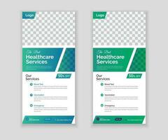 Medical Roll-Up Or Dl Flyer Design Template For Your Business vector