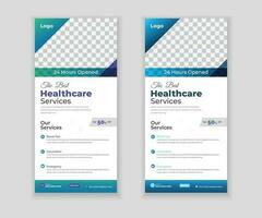 Medical Roll-Up Or Dl Flyer Design Template For Your Business vector