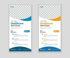 Medical Roll-Up Or Dl Flyer Design Template For Your Business vector