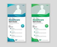 Medical Roll-Up Or Dl Flyer Design Template For Your Business vector