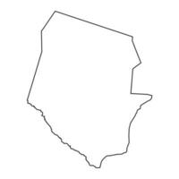 Boqueron department map, department of Paraguay. Vector illustration.
