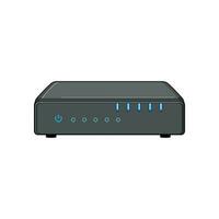 internet dsl modem cartoon vector illustration
