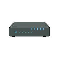 internet dsl modem cartoon vector illustration