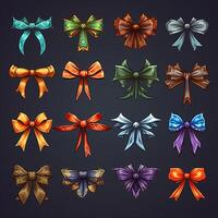 element ribbon bow ai generated photo