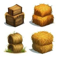 golden hay dry ai generated photo