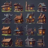 building game wooden house ai generated photo