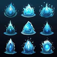 sprite games blue water splash ai generated photo