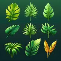 plant tropical leaf ai generated photo
