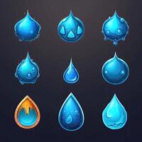 fresh water drop design ai generated photo