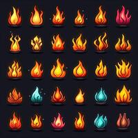 burn game fire flame ai generated photo