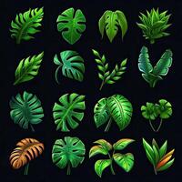 foliage tropical leaf ai generated photo