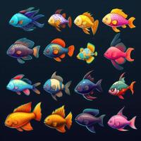 colorful fish aquarium ai generated photo