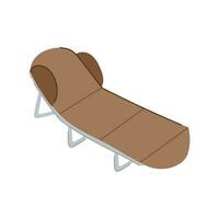 camp camping cot cartoon vector illustration