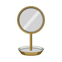 home table mirror cartoon vector illustration