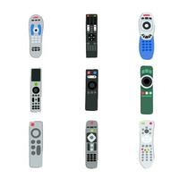 tv remote set cartoon vector illustration