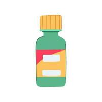 care vitamin capsule cartoon vector illustration