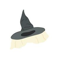 witch wizard hat cartoon vector illustration