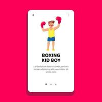 deporte boxeo niño chico vector