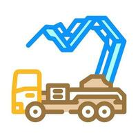 ditch digger civil engineer color icon vector illustration